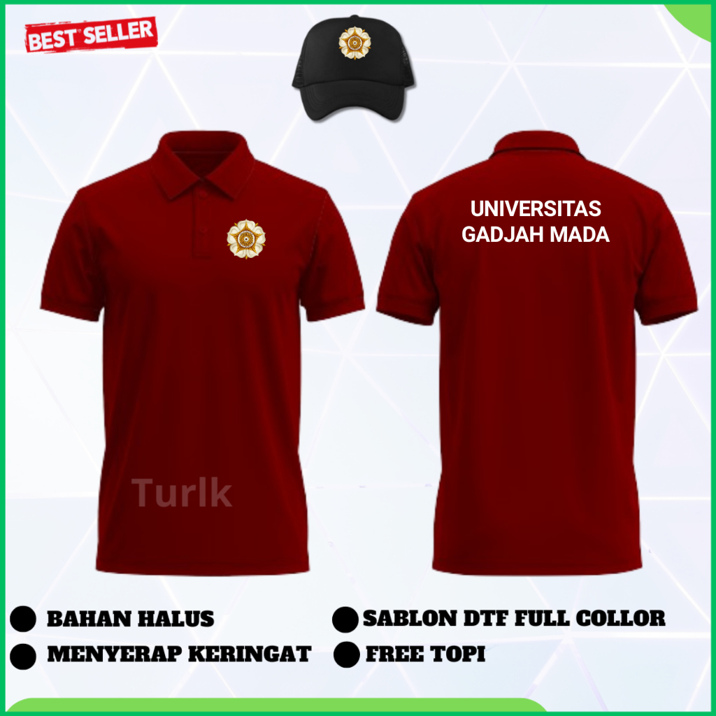 Baju UGM Baju Polo Universitas Gadjah Mada Poloshirt UGM Universitas Gadjah Mada