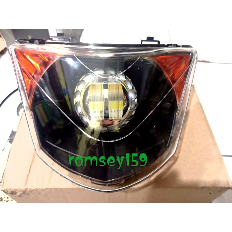 reflektor lampu depan Jupiter MX old Jupiter MX lama 2006-2010 set projie daymaker 2 lensa