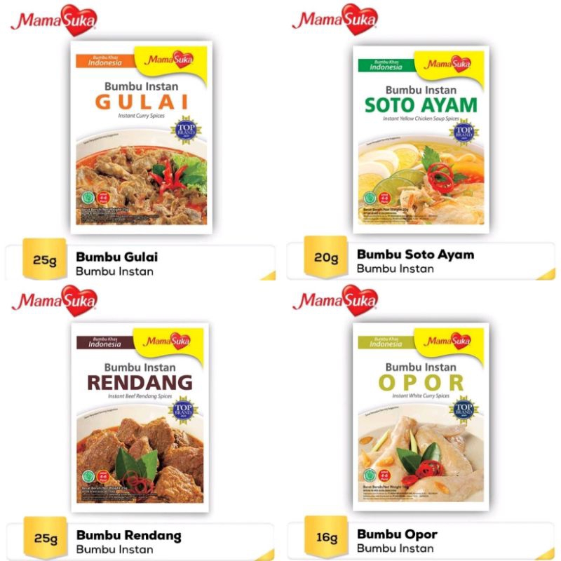 

bumbu instant/bumbu masak/bumbu dapur mamasuka all varian sachet bumbu rendang/gulai/opor/soto ayam