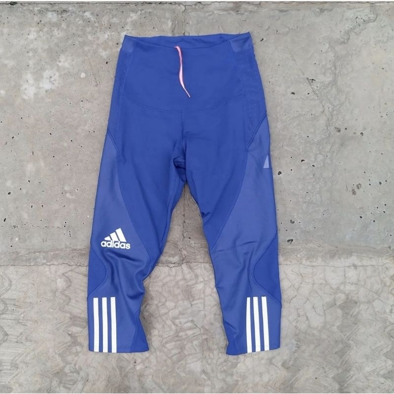 CELANA LARI ORIGINAL ADIDAS ADIZERO TEAM ELITE 3 STRIPES RUNNING TIGHT WANITA