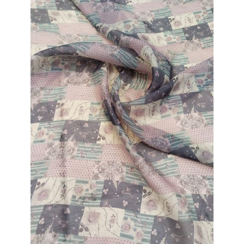 Kain Organza Print Motif Premium