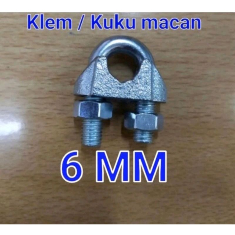 klem Sling M6 klem seling 6mm 1/4 kuku macan