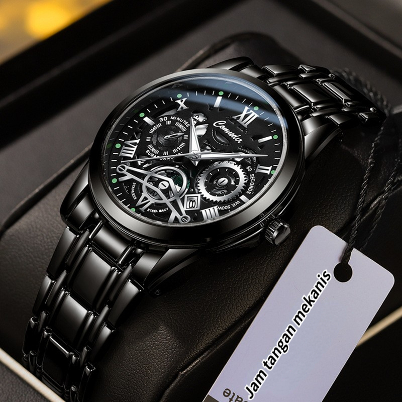 【REATY STOCK COD】Jam Tangan Pria Original 100% Anti Air Analog Klasik Kalender Luminous Fashion Jam 