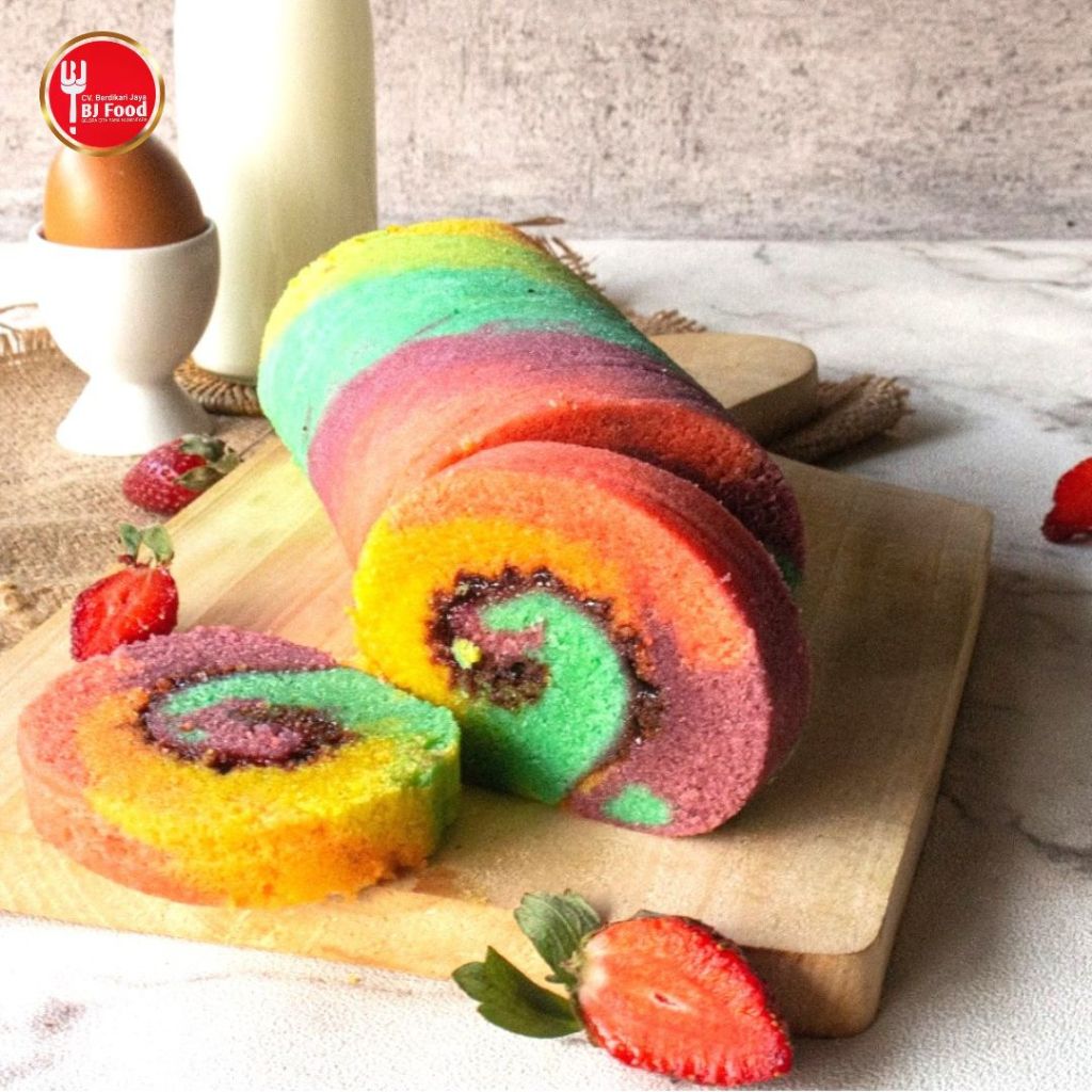 

Bolu gulung/ Bolu Gulung Pelangi/ Rainbow roll cake / bjfoodcake