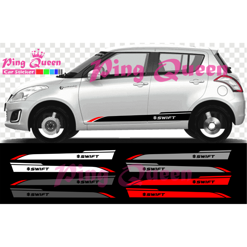 CUTTING STICKER MOBIL SWIFT STICKER LIST MOBIL SUZUKI SWIFT