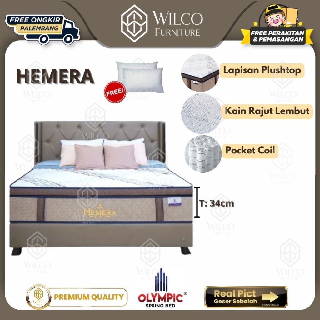 Kasur Springbed Olympic Hemera / Matras Olympic PlushTop Palembang /Kasur Murah Palembang- Matras Aj