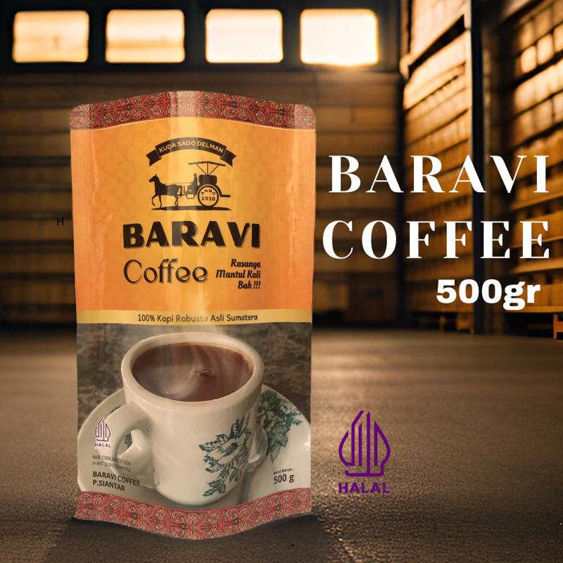 

KOPI BUBUK ROBUSTA BARAVI PRODUK SIANTAR KEMASAN 500g