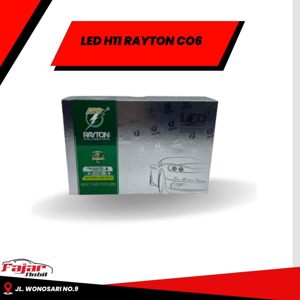 LED Rayton H11 CO6 Power 30W Putih-Kuning-Warmwhite, LED Mobil
