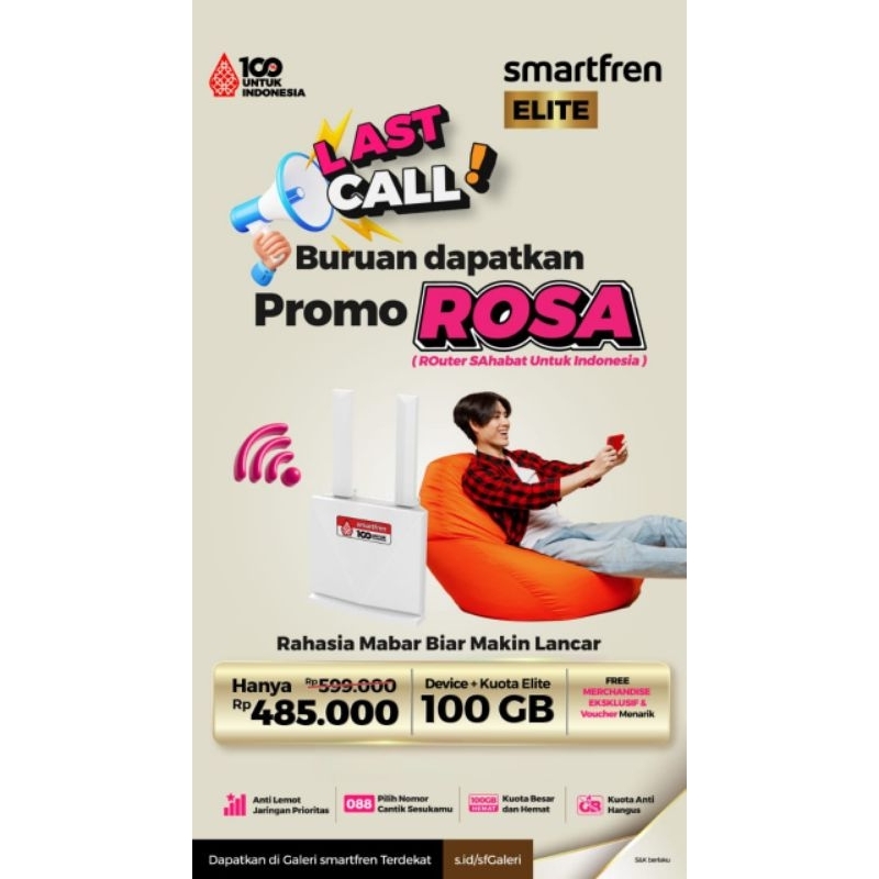 Home Router Smartfren Include Paket Internet 100GB