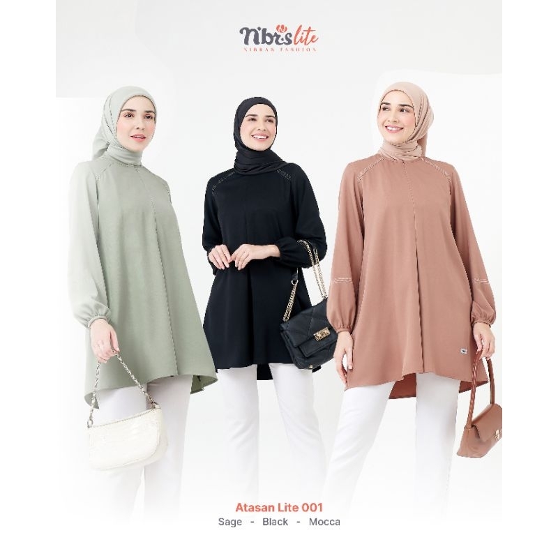 Nibras Tunik Lite 001/Tunik terkini/Tunik cantik/Baju Tunik/Atasan Nibras