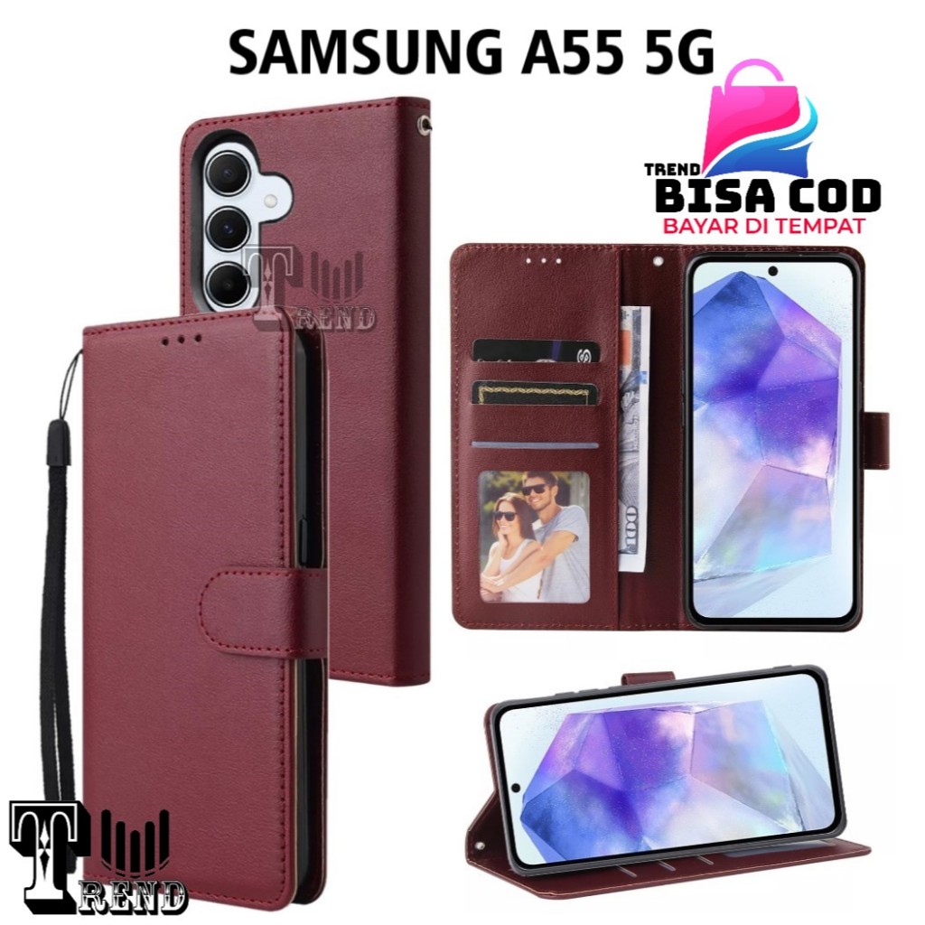 FLIP COVER SAMSUNG A55 5G LEATHER CASE FLIP SAMSUNG A55 5G