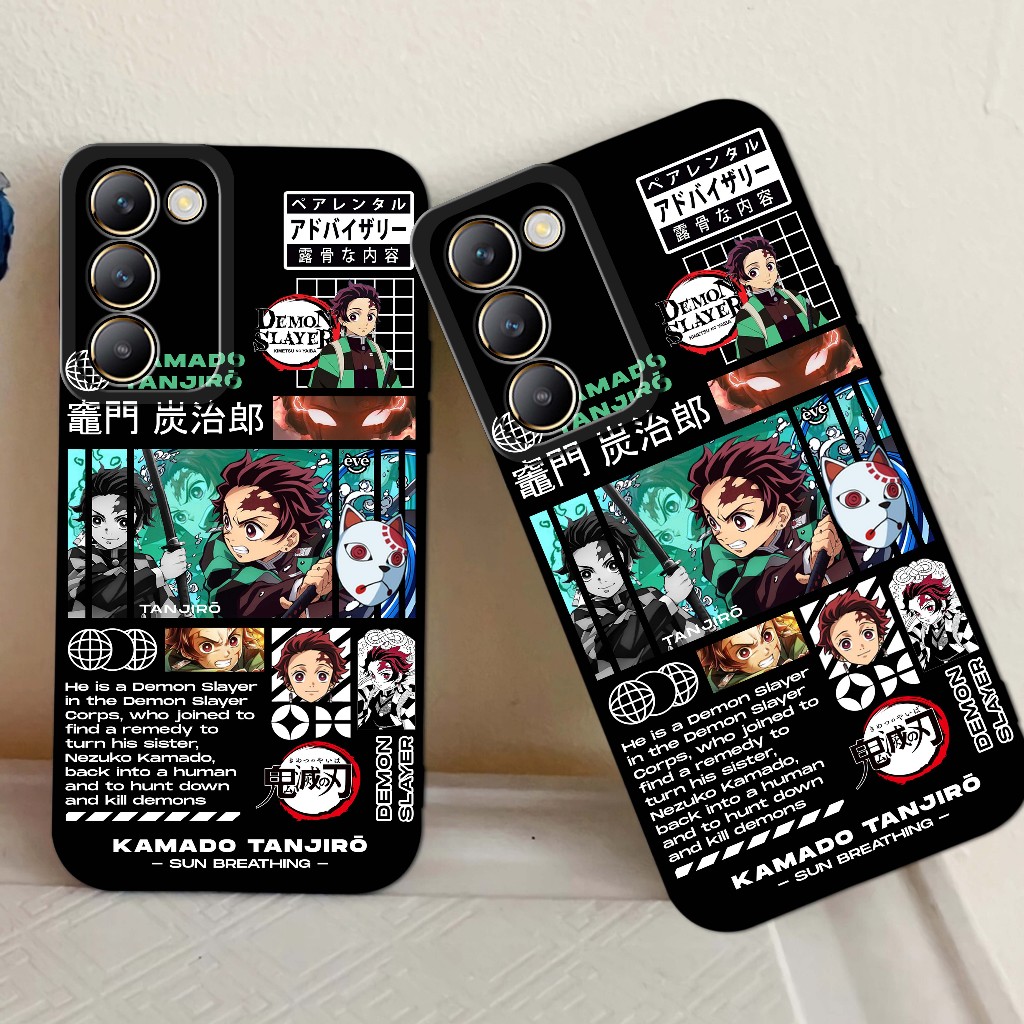 Softcase Pro Camera VIVO Y100  - Case Vivo Y100 4G/5G Terbaru Motif (DEMON SLAYER) - Case Hp - Casin