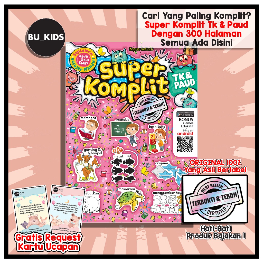 Buku Belajar Anak Tk Paket Komplit Super Komplit Tk & Paud