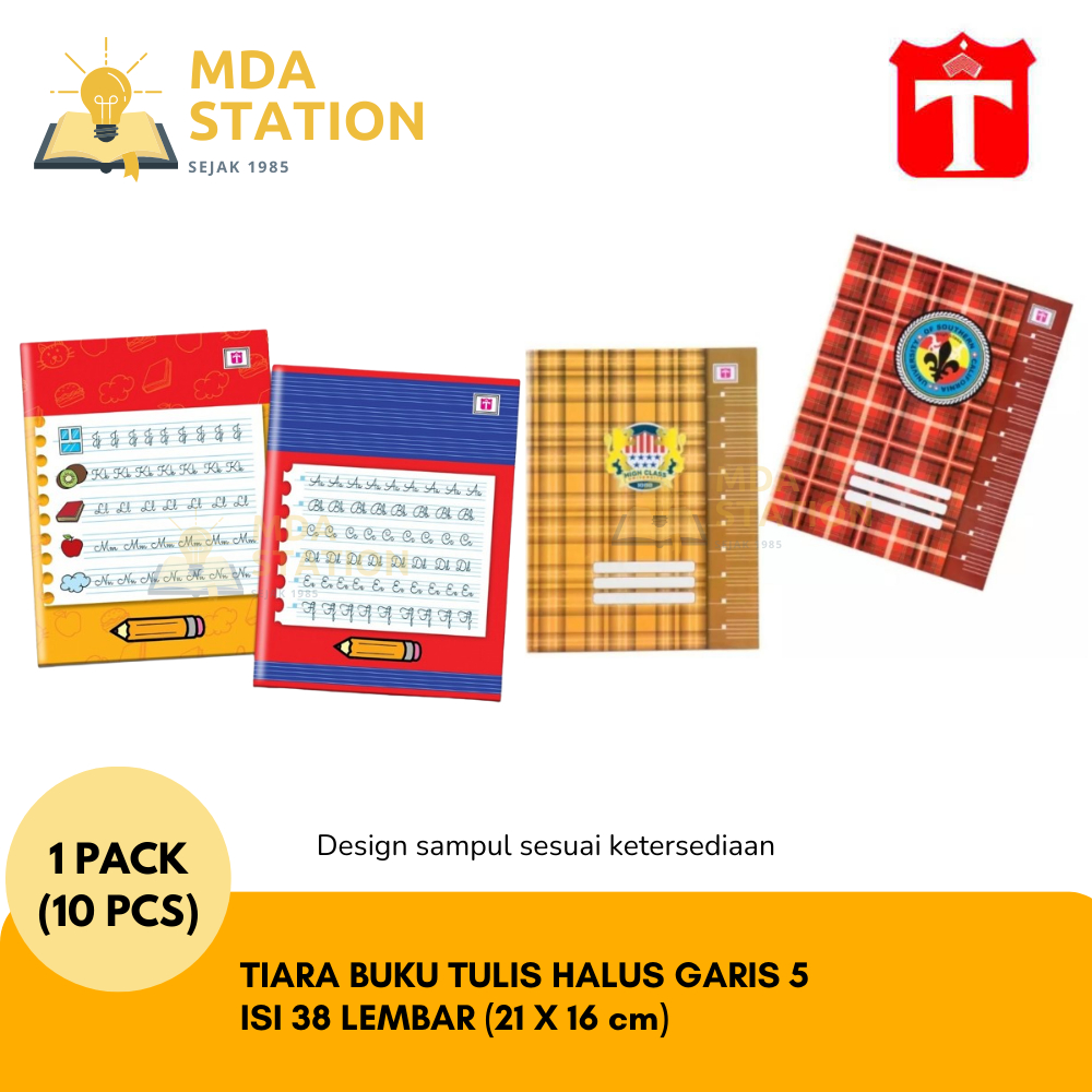 

TIARA Buku Tulis GARIS 5 isi 38 Lembar (PACK) |TIARA SHAKTI Buku Huruf Sambung Note Balok isi 38 Lembar Beli 1 Pack isi 10 Pcs | Cocok Untuk Buku Huruf Sambung Buku Note Balok Buku Paranada Buku Sekolah Dasar SD | MDA STATION