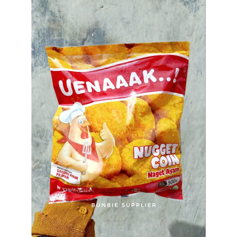 

Belfoods Chicken Nugget 500gr / Naget Ayam Small Uenaaak Nugget S / Nugget Coin / Nugget Stick 500gr