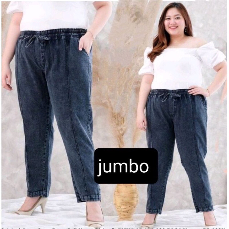 BAGGY PANTS JEANS WANITA WARNA SNOW STANDART DAN JUMBO / baggy jeans wanita / celana baggy pants / b