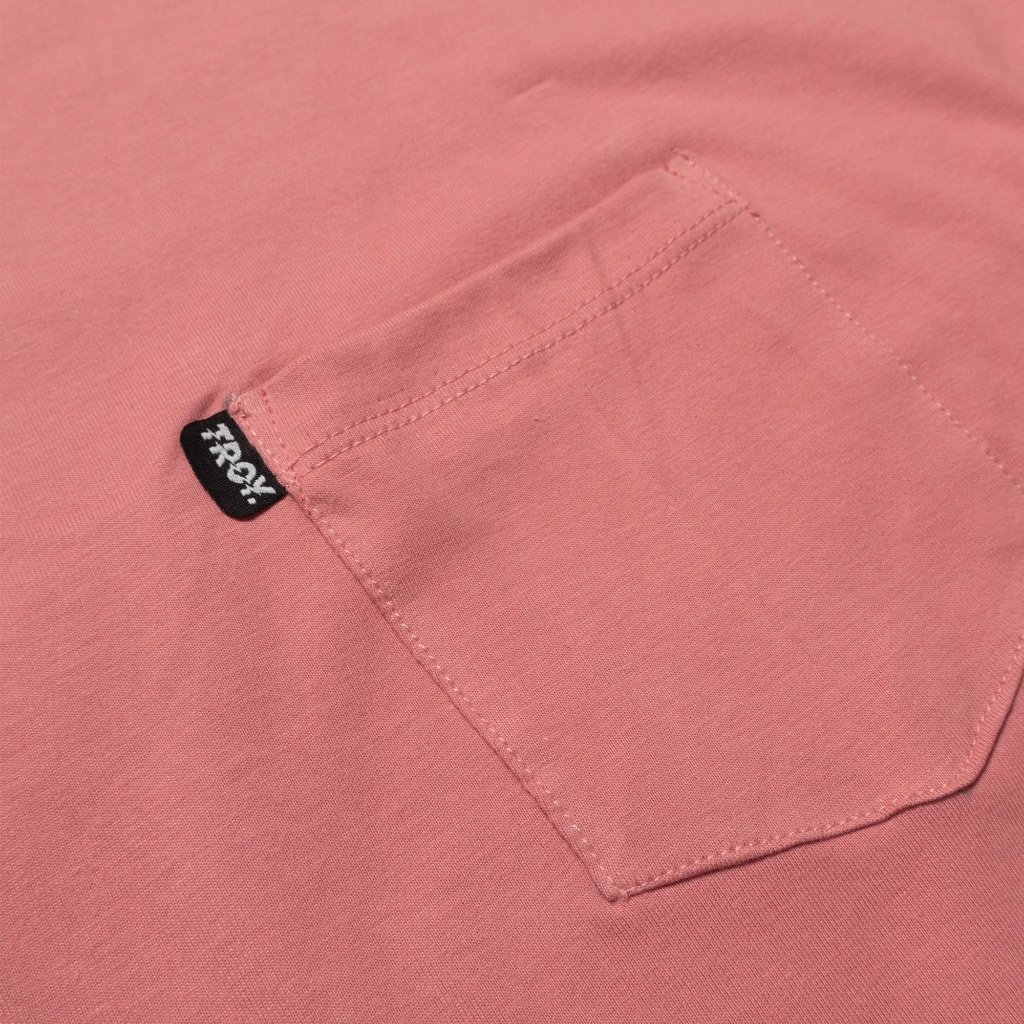 Troy Company Boxy Pocket Oversize Tshirt Dusty Peach Basic - Kaos Boxy Pocket Oversize Polos BKD 2613