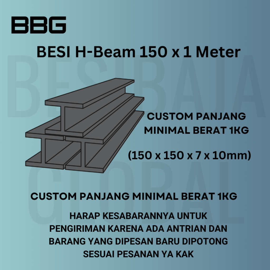 BESI H-BEAM 150 x 1M