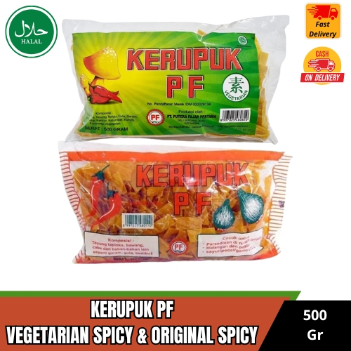 

Bahan Mentah - Kerupuk PF Vegetarian dan Orignal flavour 500gr