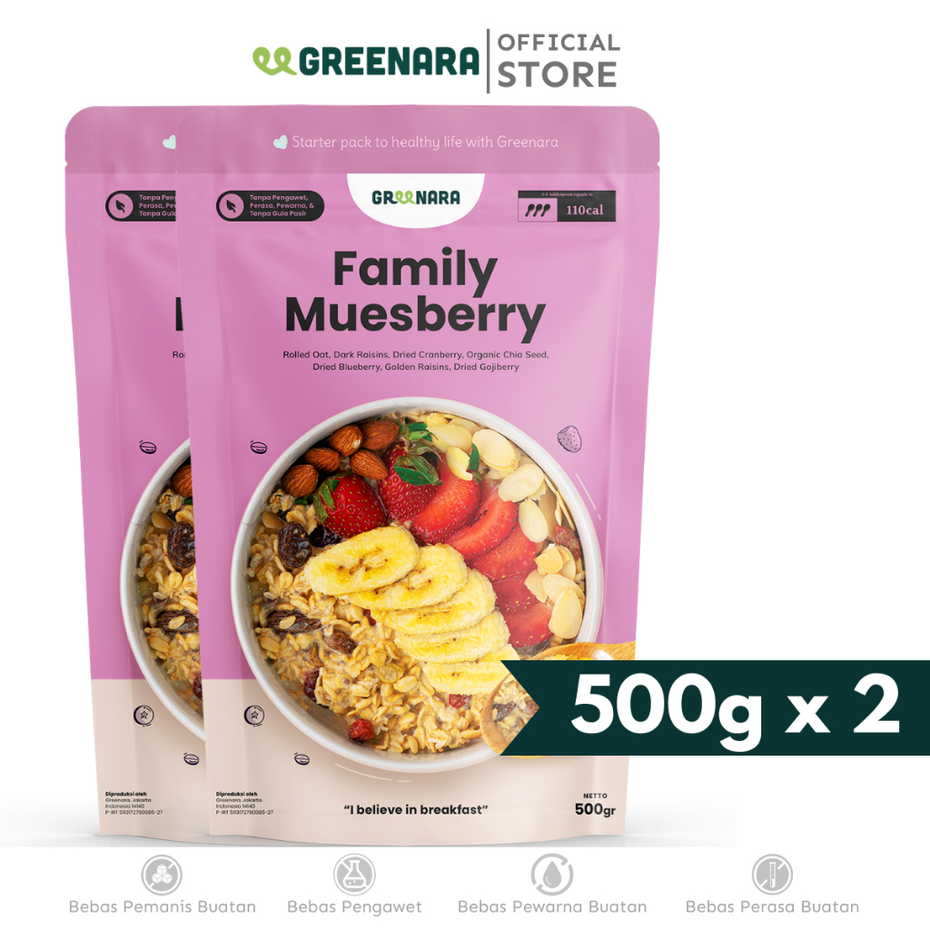 

Greenara - Family Muesberry 1Kg / Sarapan Sehat