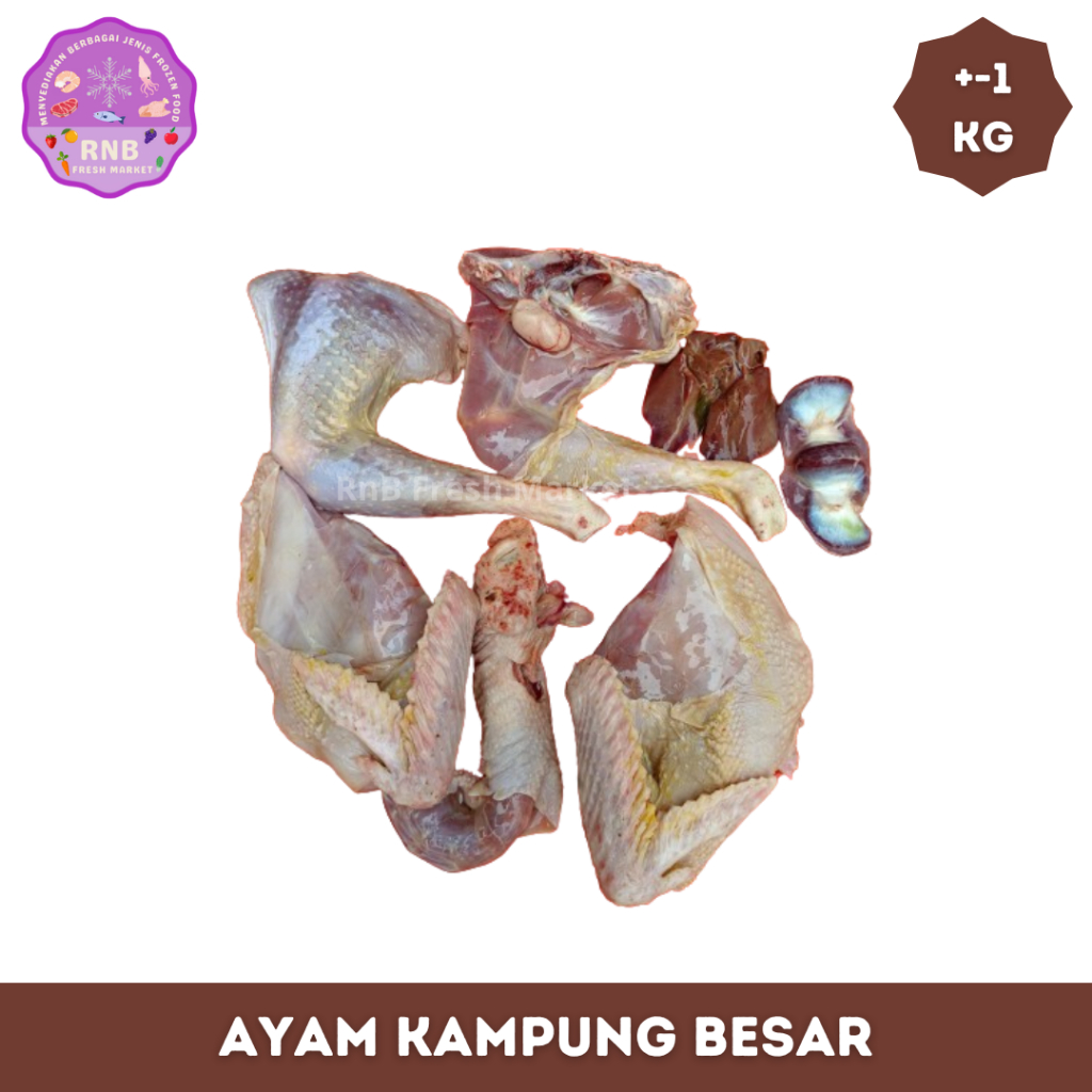 

Ayam Kampung Besar Netto +-1 Kg Potong 4