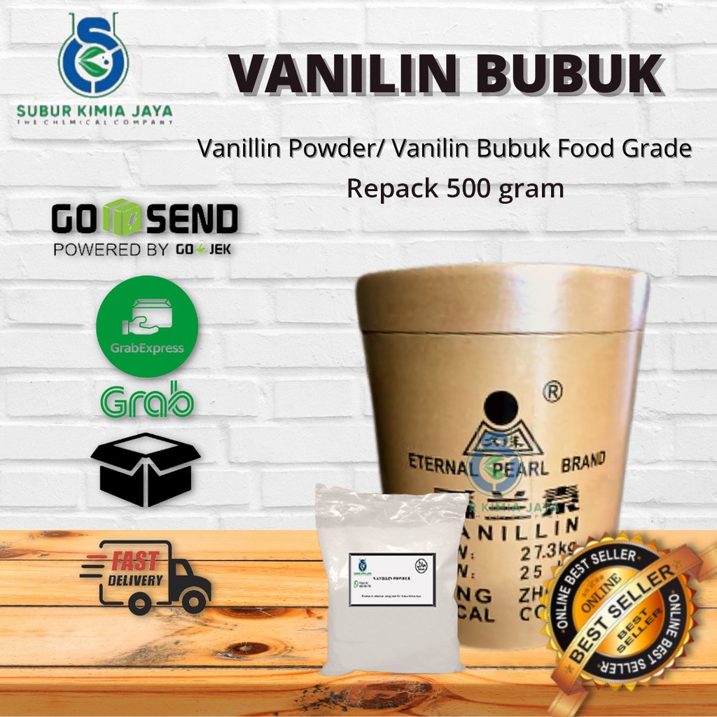 

Vanillin / Vanili / Vanilin powder bubuk food grade 500 GR