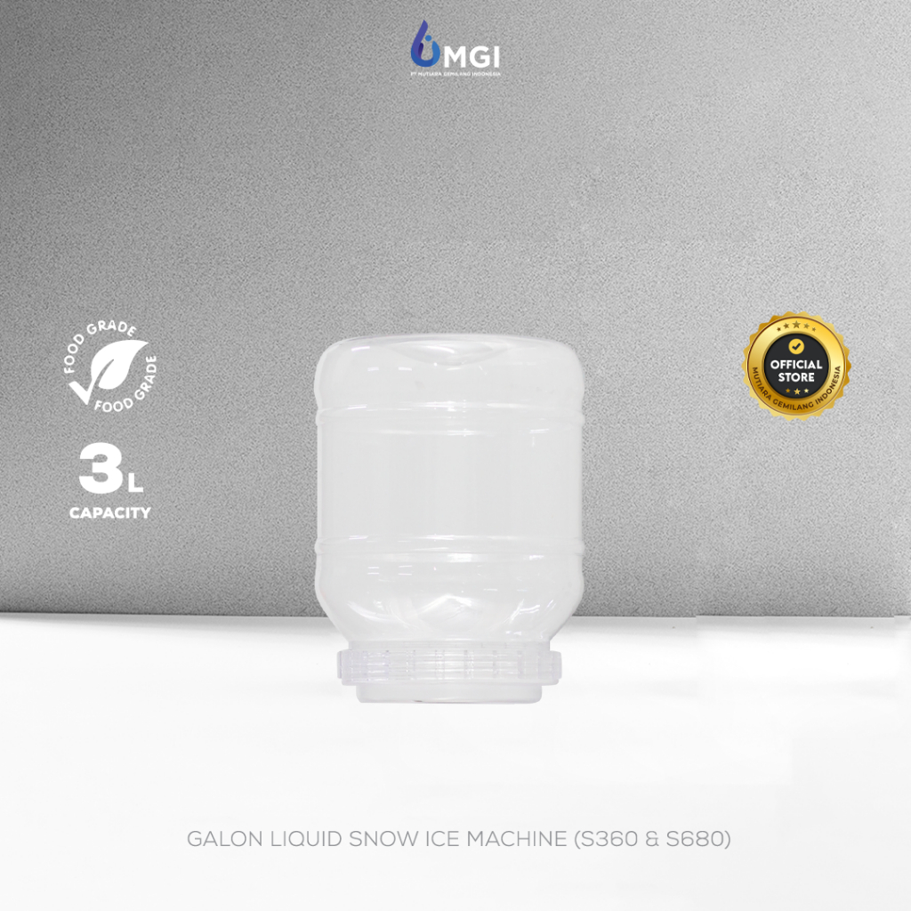 Mutiaragemilang.id Galon Liquid For Mesin Snow Ice Shimugi Mesin Bingsoo Bingsu Mutiara Gemilang MGI