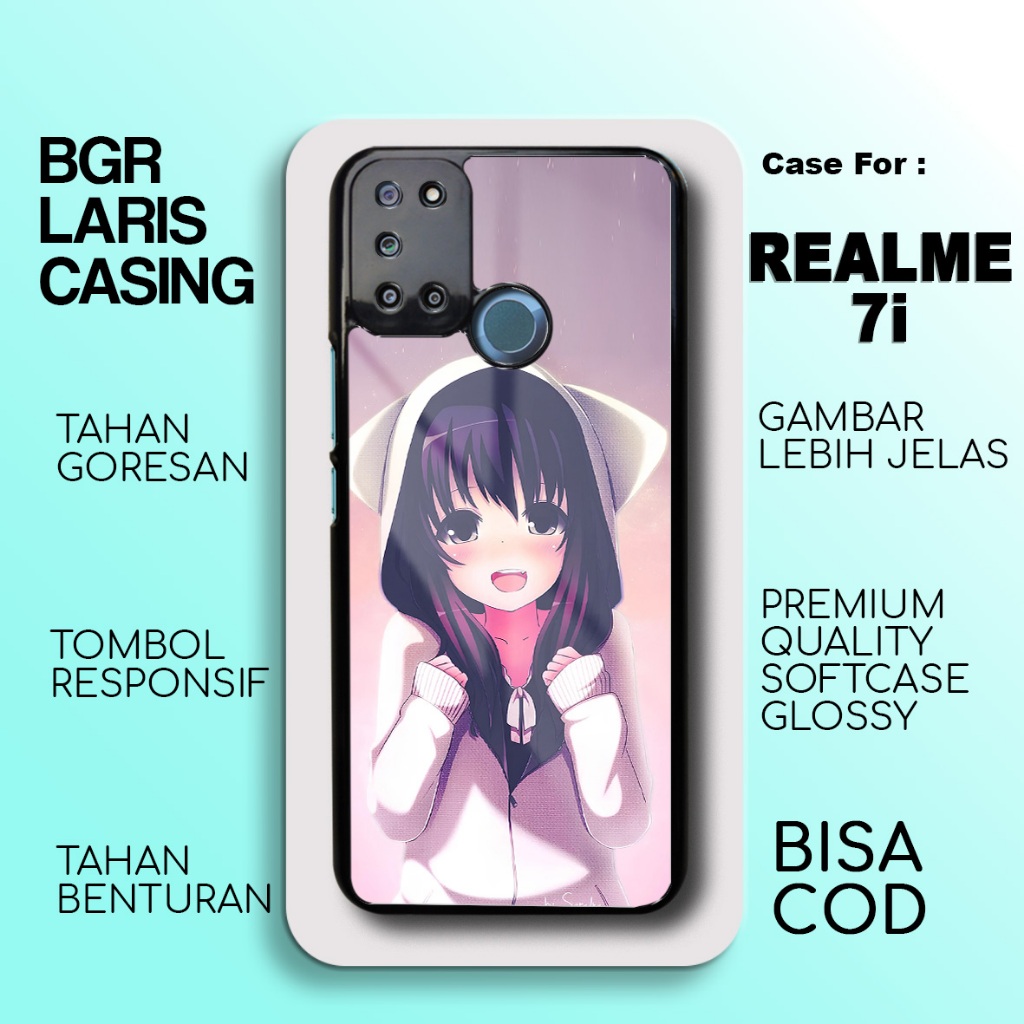 Case Realme 7i Terbaru - Realme 7i - Motif Cute anime - Hardcase Premium Glossy - Softcase Hp Realme