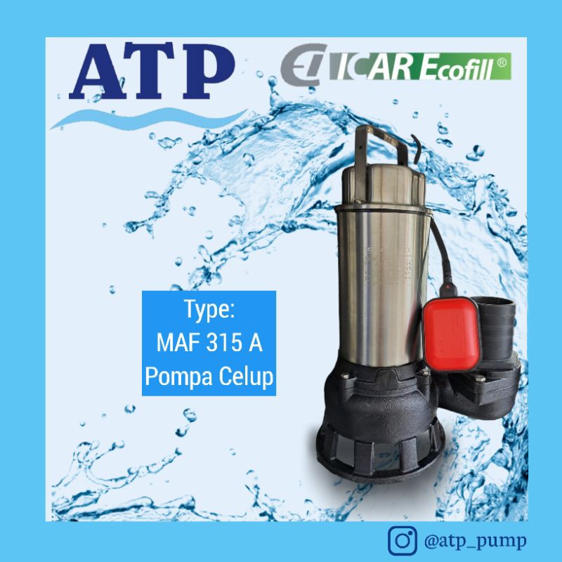 Icar Ecofill Pompa Submersible Pompa Celup Air Kotor MAF 315