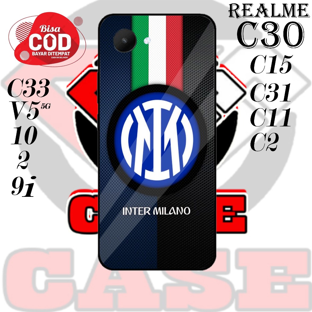 DKC MOTIF INTER MILAN HARDCASE  REALME C30 /  C31 / C33 / C15 / C11 / C2 / REALME 2 / REALME 10 / V5