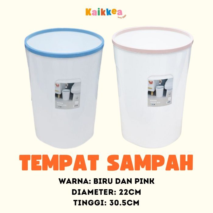 TEMPAT SAMPAH BULAT MINIMALIS / TONG SAMPAH ESTETIK / KERANJANG SAMPAH DAPUR KAMAR MANDI