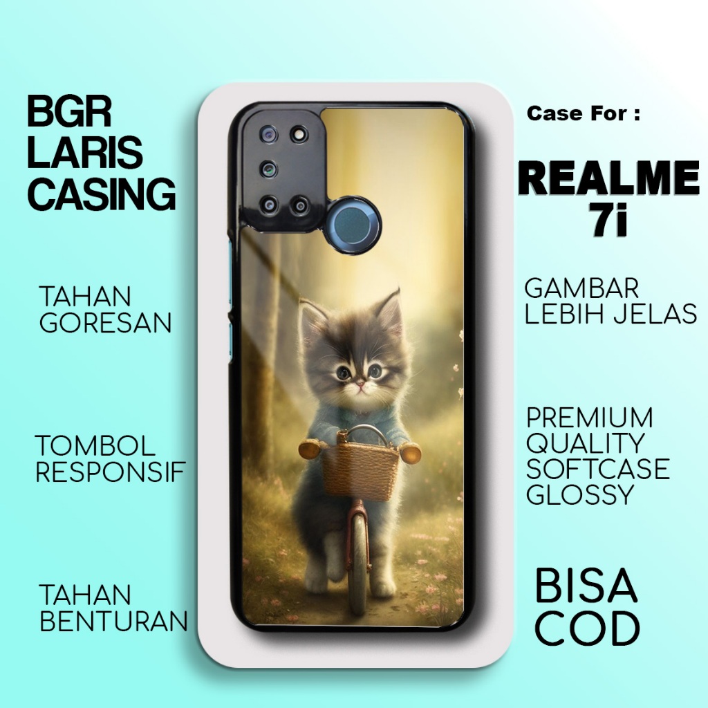 Case Realme 7i Terbaru - Realme 7i - Motif Cat sepeda - Hardcase Premium Glossy - Softcase Hp Realme