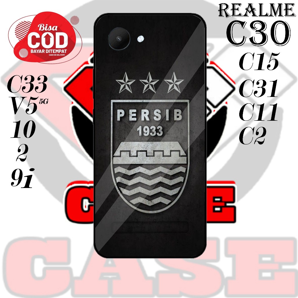 DKC MOTIF PERSIB HARDCASE  REALME C30 /  C31 / C33 / C15 / C11 / C2 / REALME 2 / REALME 10 / V5 (5G)