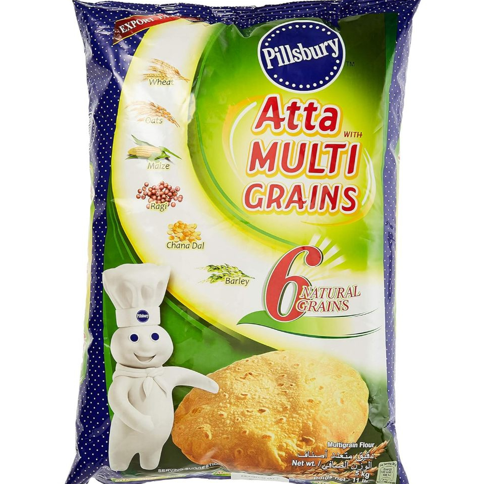 

ATTA MULTI GRAINS 5kg PILLSBURY / Natural Grains / Tepung