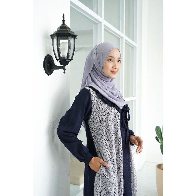 Elhurriyah Gamis Dewasa Broklat Amara Dress Kondangan Nikahan Bridesmaid Lebaran