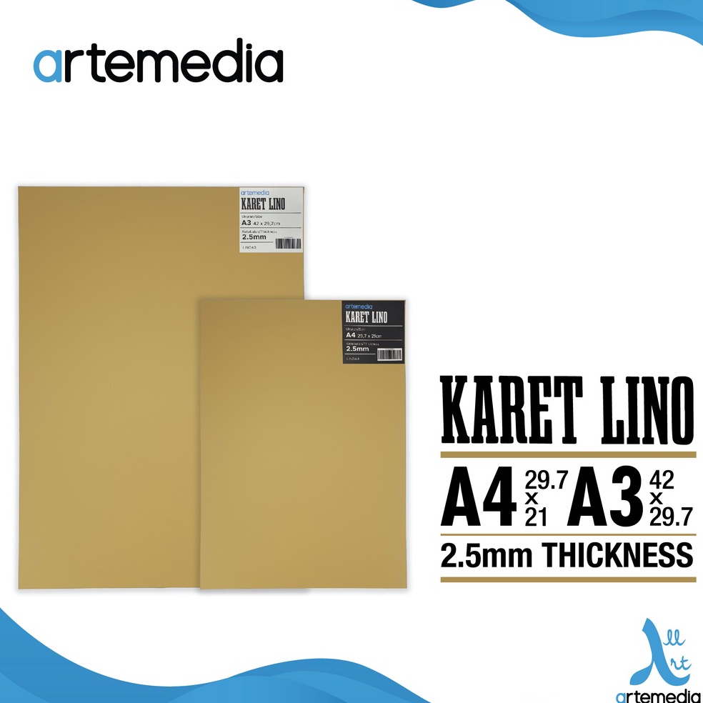 

KODE W2D2 Artemedia Linoleum Block Printing Surface Printmaking Karet Lino Cukil