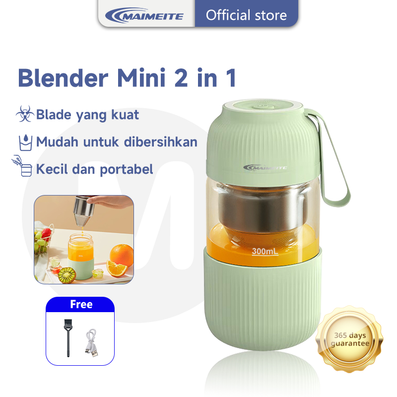 MAIMEITE Blender Mini Cangkir jus 2 IN 1 Serbaguna Blender Capsule 4 Mata Pisau 500ML TU2T