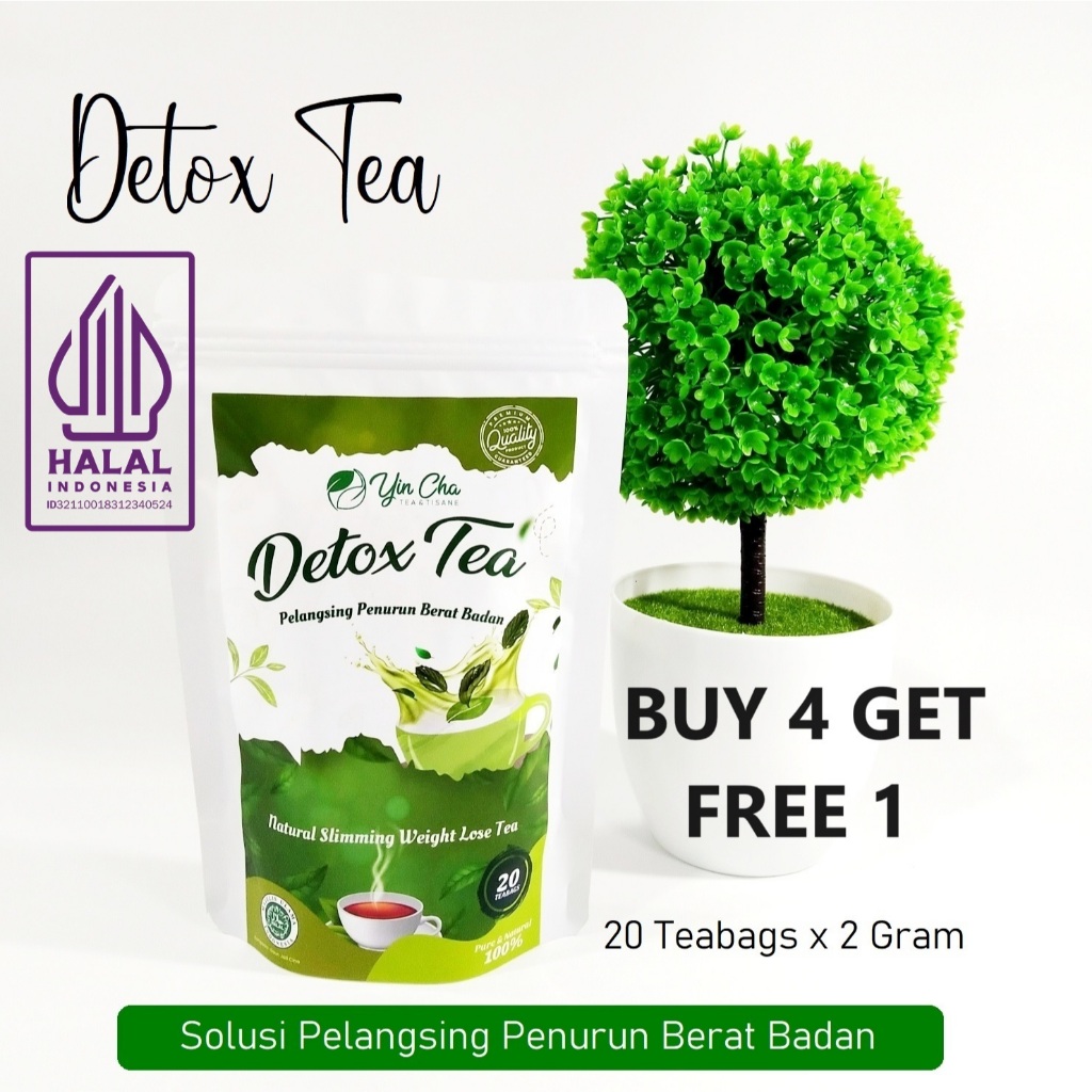 

BELI 4 GRATIS 1 TERMURAH!! DETOX TEA/Teh Pelangsing Penurun Berat Badan isi 20 Teabags