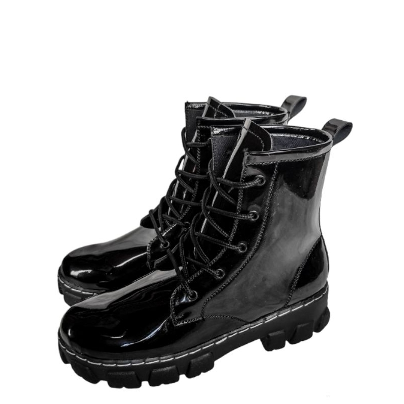 HARVEY  - Sepatu docmart boots tinggi 5Hole  Wanita