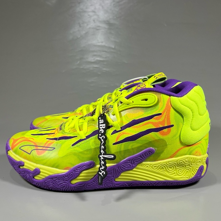 Puma Lamelo Ball MB 3 3 High Rare One Of On Yellow Violet KODE J5U1