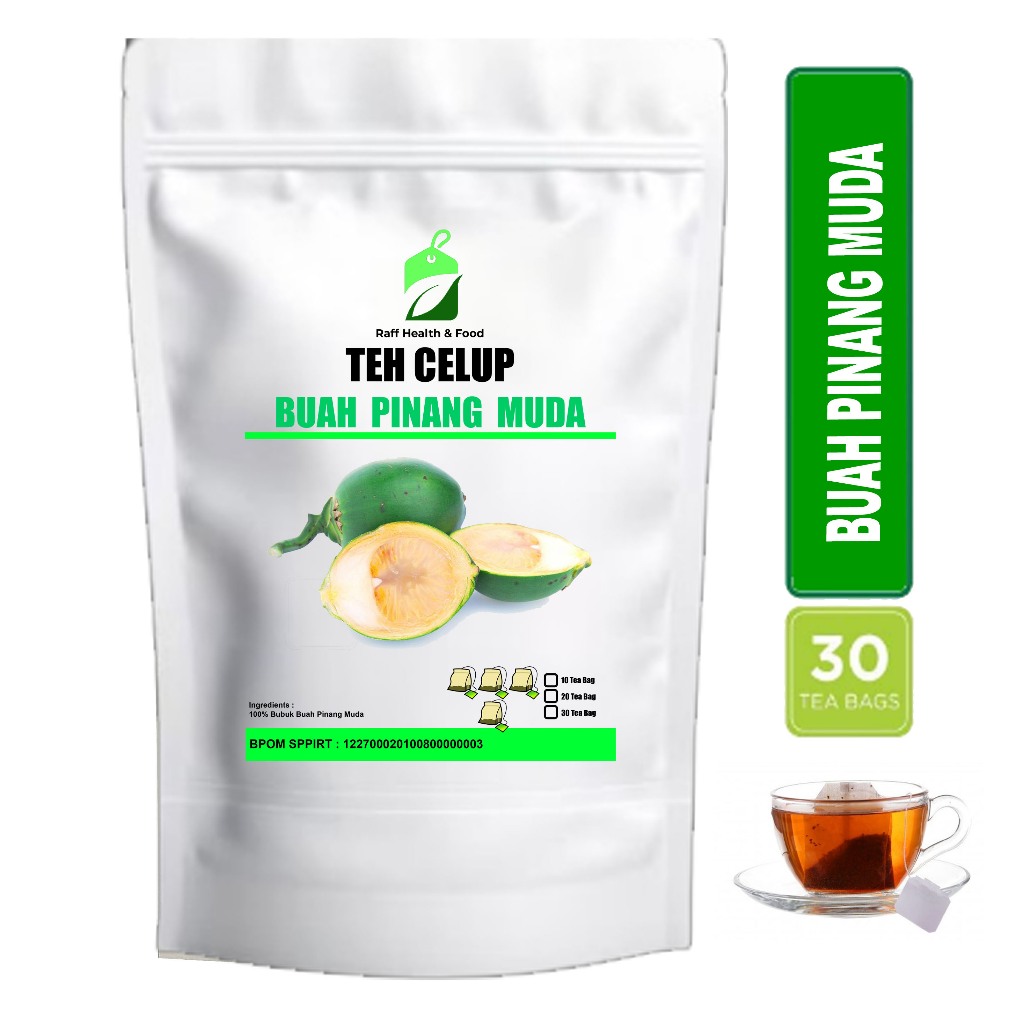 

Teh Buah Pinang Muda Instan Isi 30 Tea Bag, Teh Celup Buah Pinang Muda Asli