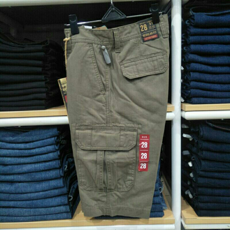 gabrielle celana pendek pria cargo reguler fit original gabs