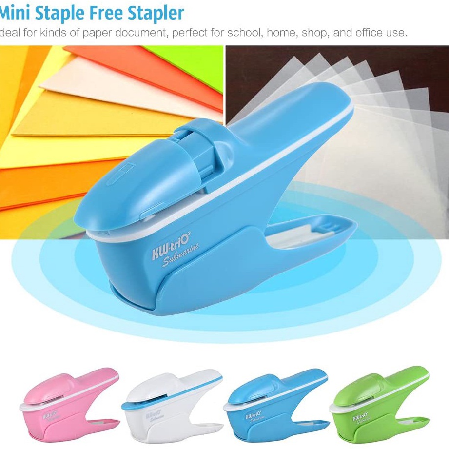 

KODE O7X7 Magic Stapler KWtrio 5299 Stapless Stapler Unik Tanpa Isi 4 WARNA PILIHAN