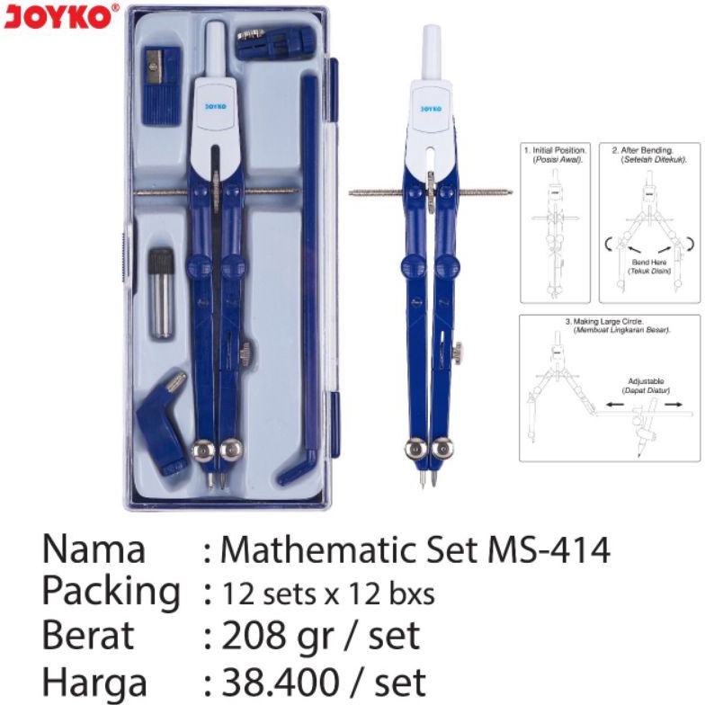 

KODE L9D3 jangka set ms414 joyko