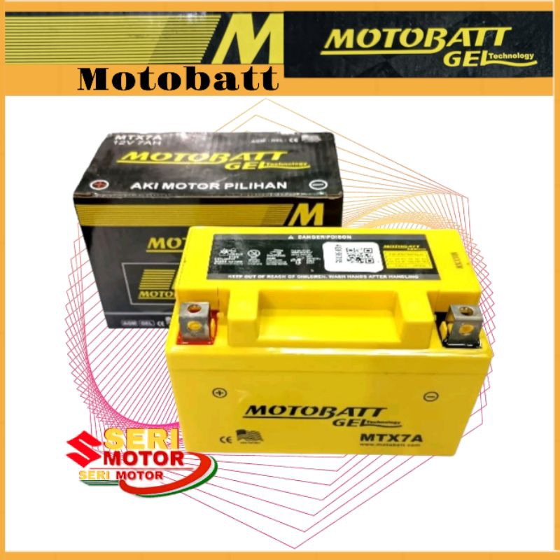 Aki Kering Motobatt MTX7A-7AH Motor Ninja 120/Ninja 250 Fi Original
