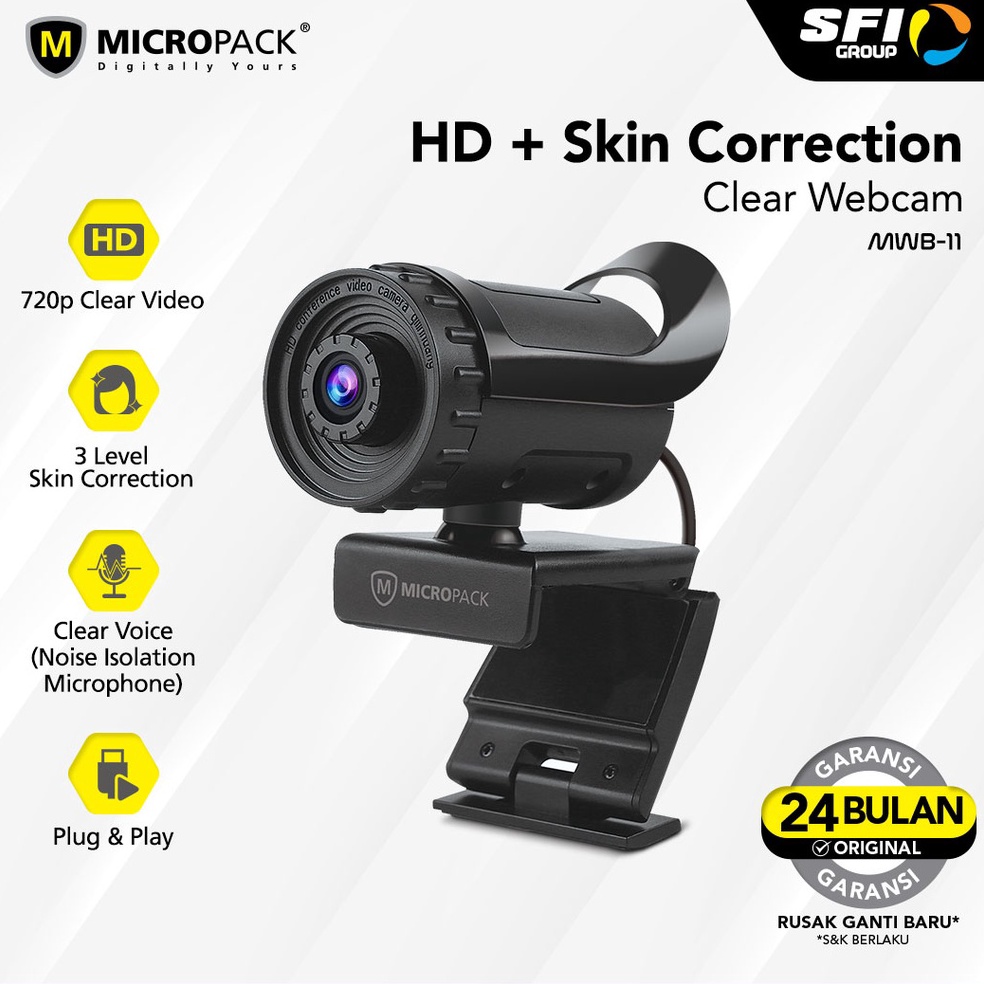 Micropack HD 72P WebCam Built in Mic with Beauty Effect for PC and Laptop  MWB11 u E8D5