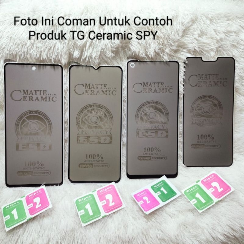 TG Tempered Glass Ceramic Spy Vivo Y91C Y90 Y1S 1820 Anti Gores Matte Privacy Anti SPY