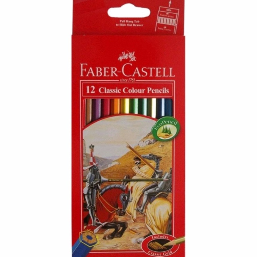 

KODE D8R Pensil Warna FABER CASTELL Classic 12 Warna Panjang Pencil Colour