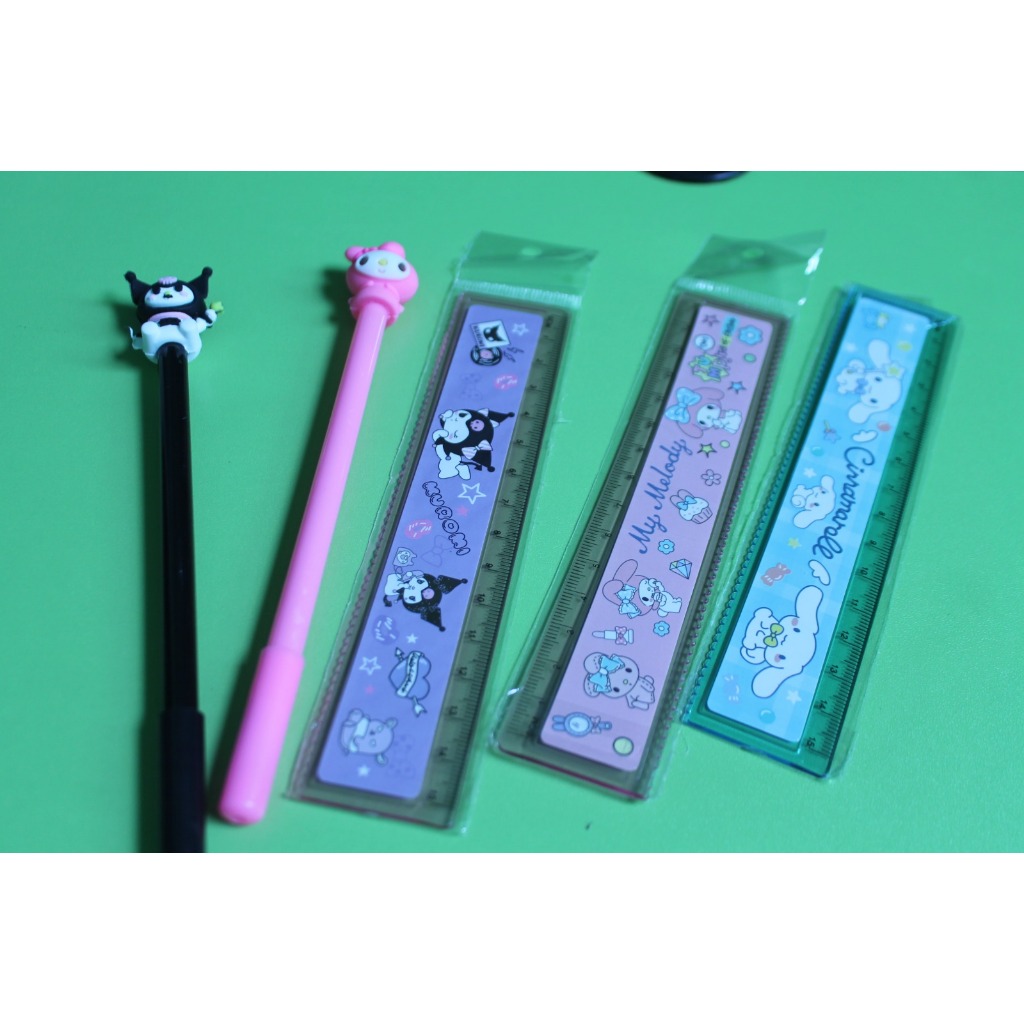 

Penggaris Lucu Karakter Sanrio 15 cm Kuromi/Cinamoroll/My Melody