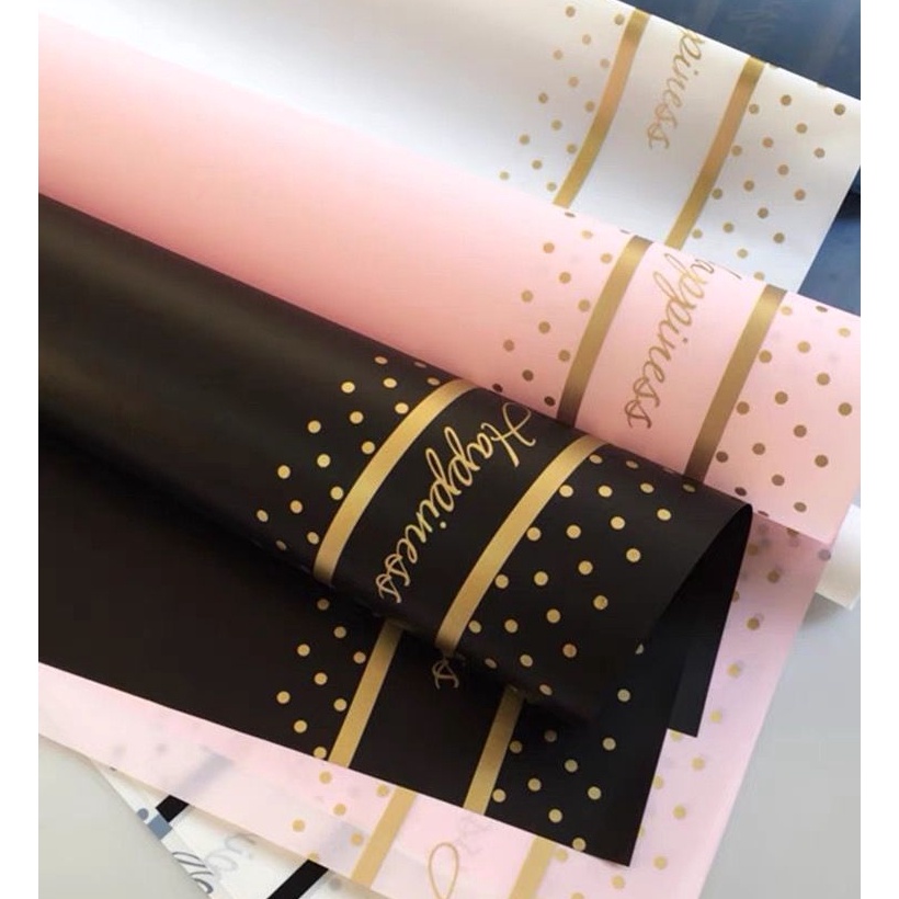 

Termurah 2 LEMBAR KERTAS HAPPINESS POLKADOT CELLOPHANE KERTAS BUKET WRAPPING FLORAL PAPER